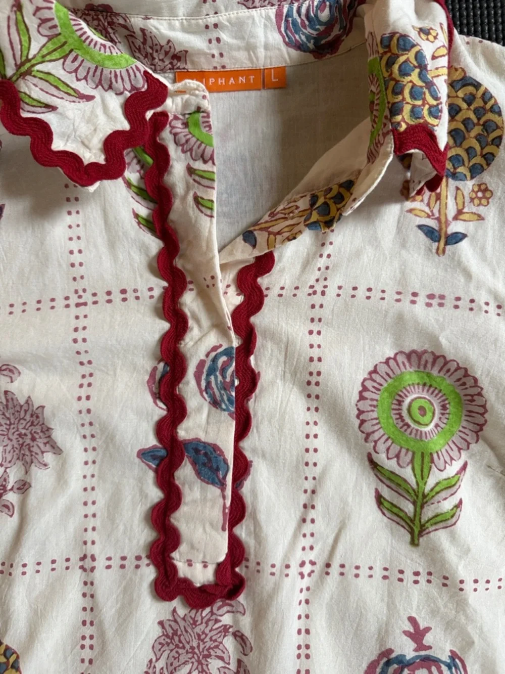 Oliphant Block Print Shirtdress - Picture 3 of 4
